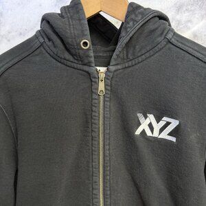 American Giant Sportswear Hoodie Sweatshirt Mens Medium Black Zip Company Logo